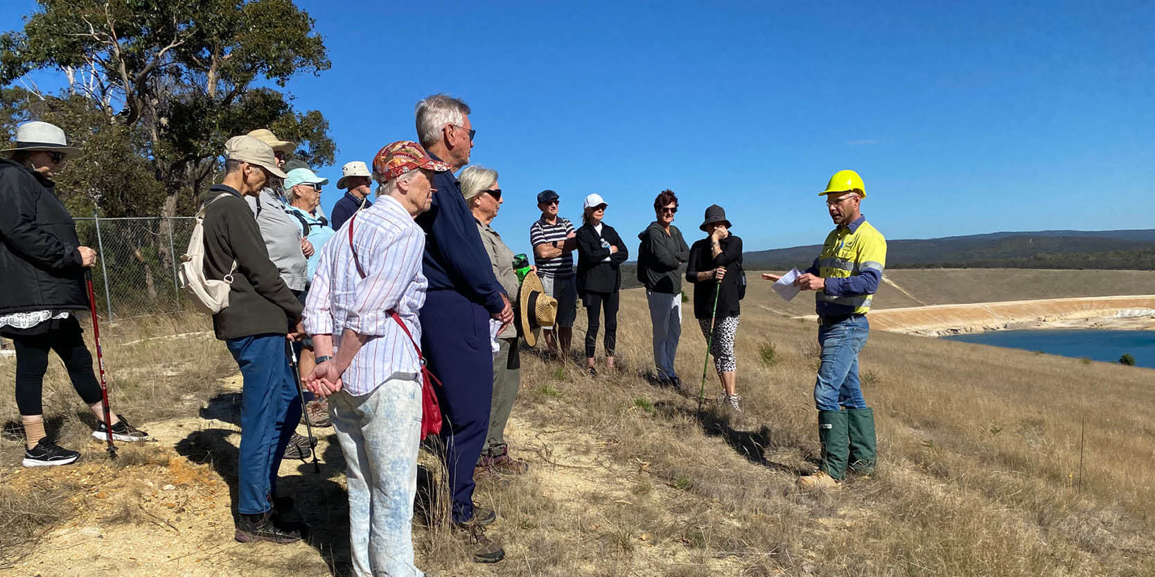 Group of individuals on a walking tour